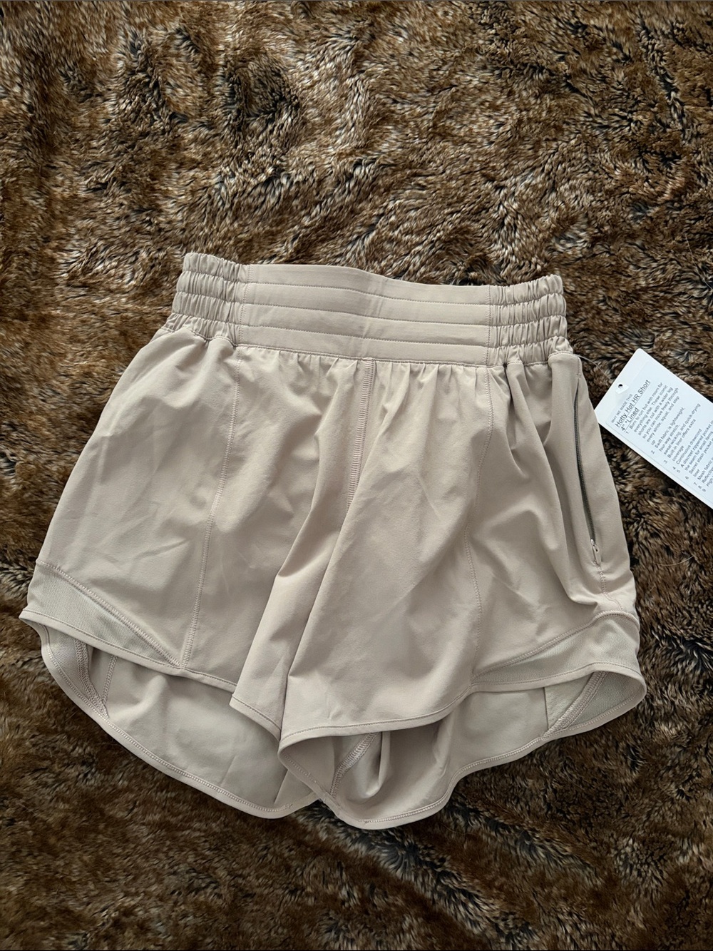 lululemon athletica Women's Light Beige Athletic Shorts